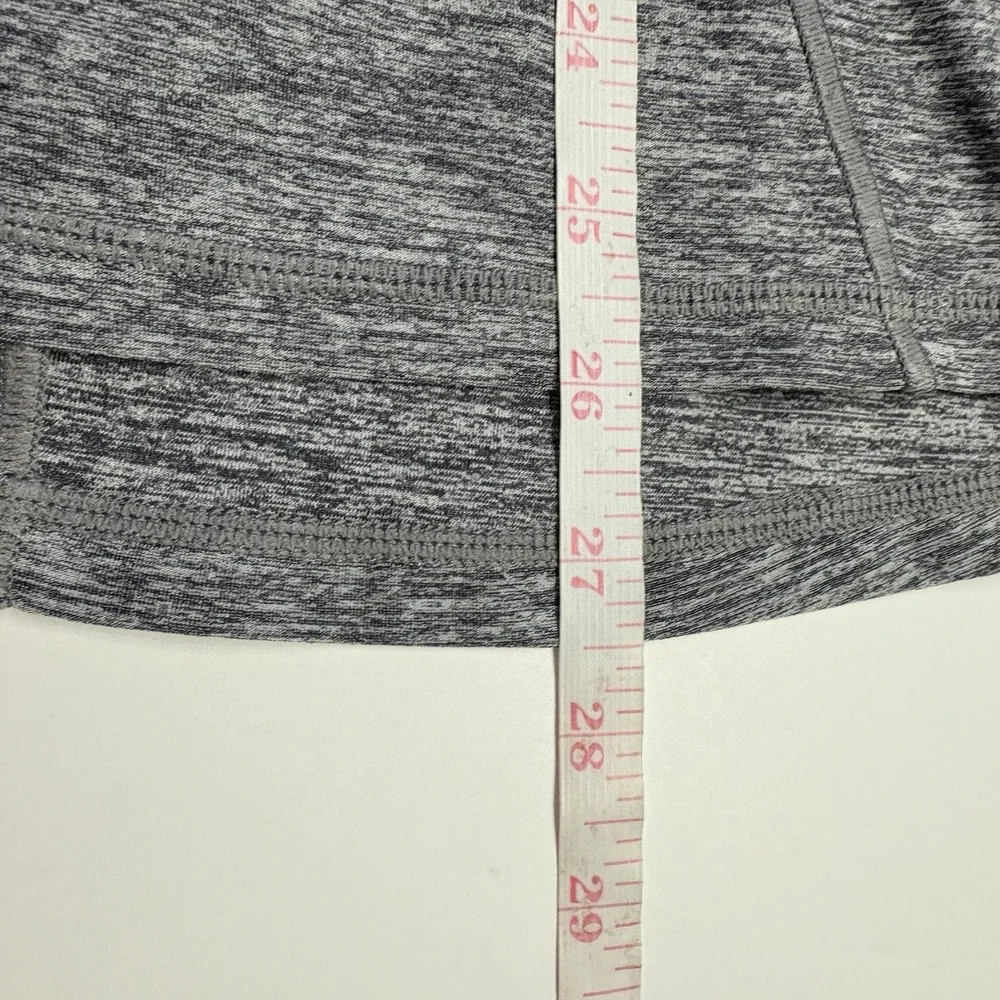 Athleta Pacifica Half Zip Rashguard Swim Top Long Sleeve UPF 50+ Size Large Gray